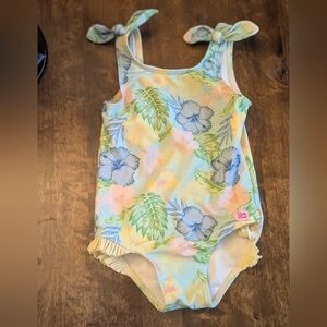 Ruffle Butts Aloha Floral One Piece Toddler Swimsuit